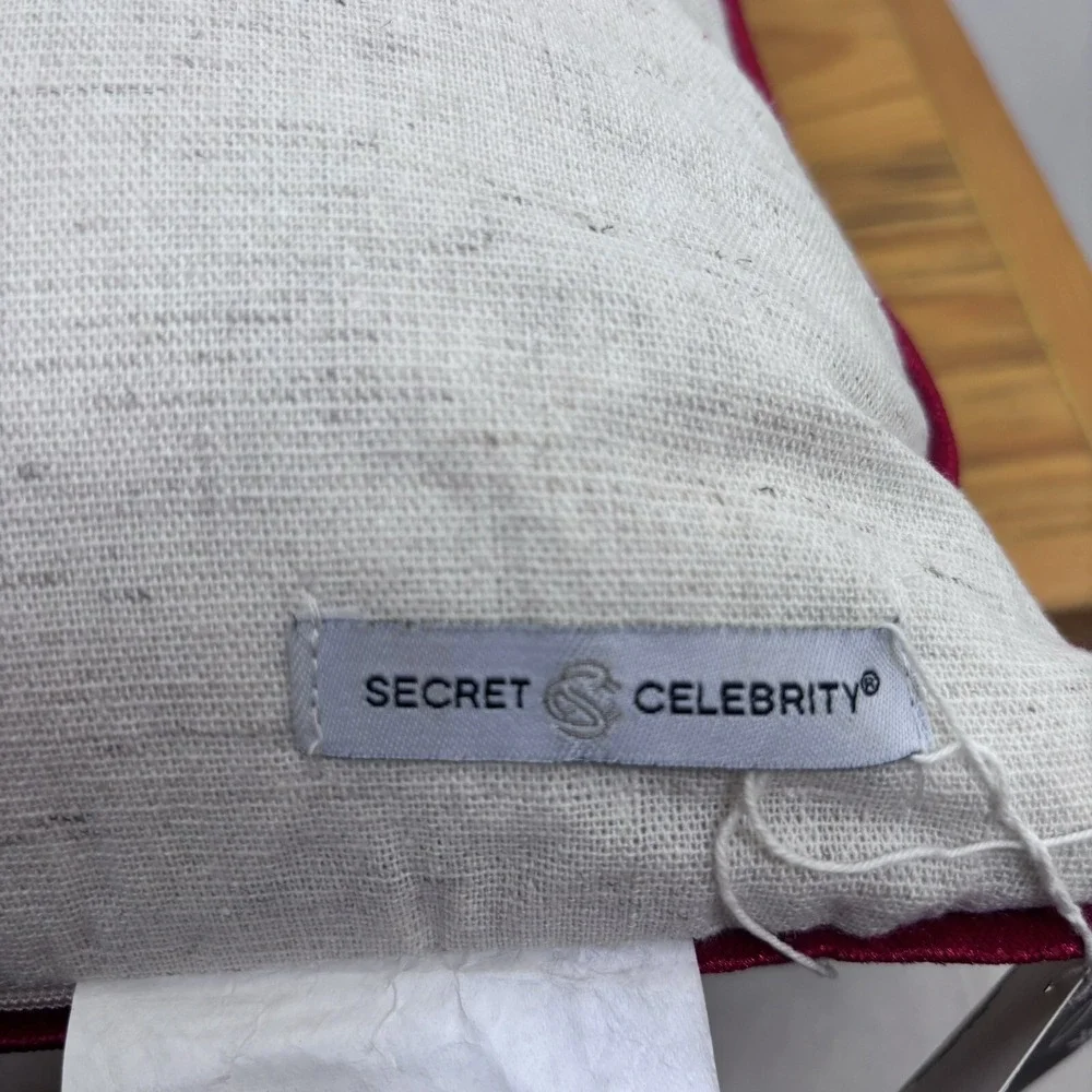 NEW Christmas Throw Pillow Red Little Merry Christmas Truck by‎ Secret Celebrity